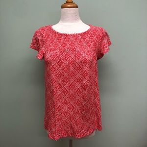 Hilary Radley | Women's Short Sleeve Shirt | Various Sizes | Red & White
